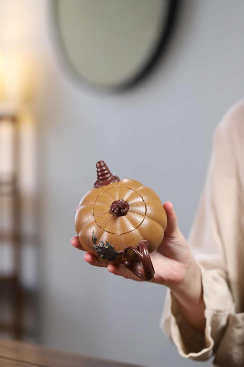 Duan Ni Teapot - Appliqué Pumpkin Form